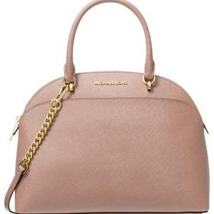 NWT Michael Kors Large Emmy Dome Satchel Fawn